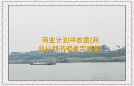 商业计划书收藏(商业计划书模板完整版)