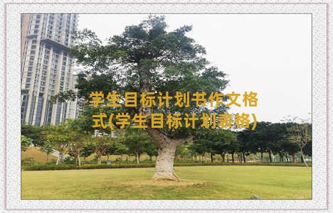 学生目标计划书作文格式(学生目标计划表格)